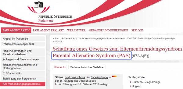 Az osztrák parlamentben már törvényjavaslattal védenék a gyermekeket a PAS szindróma ellen - nálunk még el sem ismerik létezését